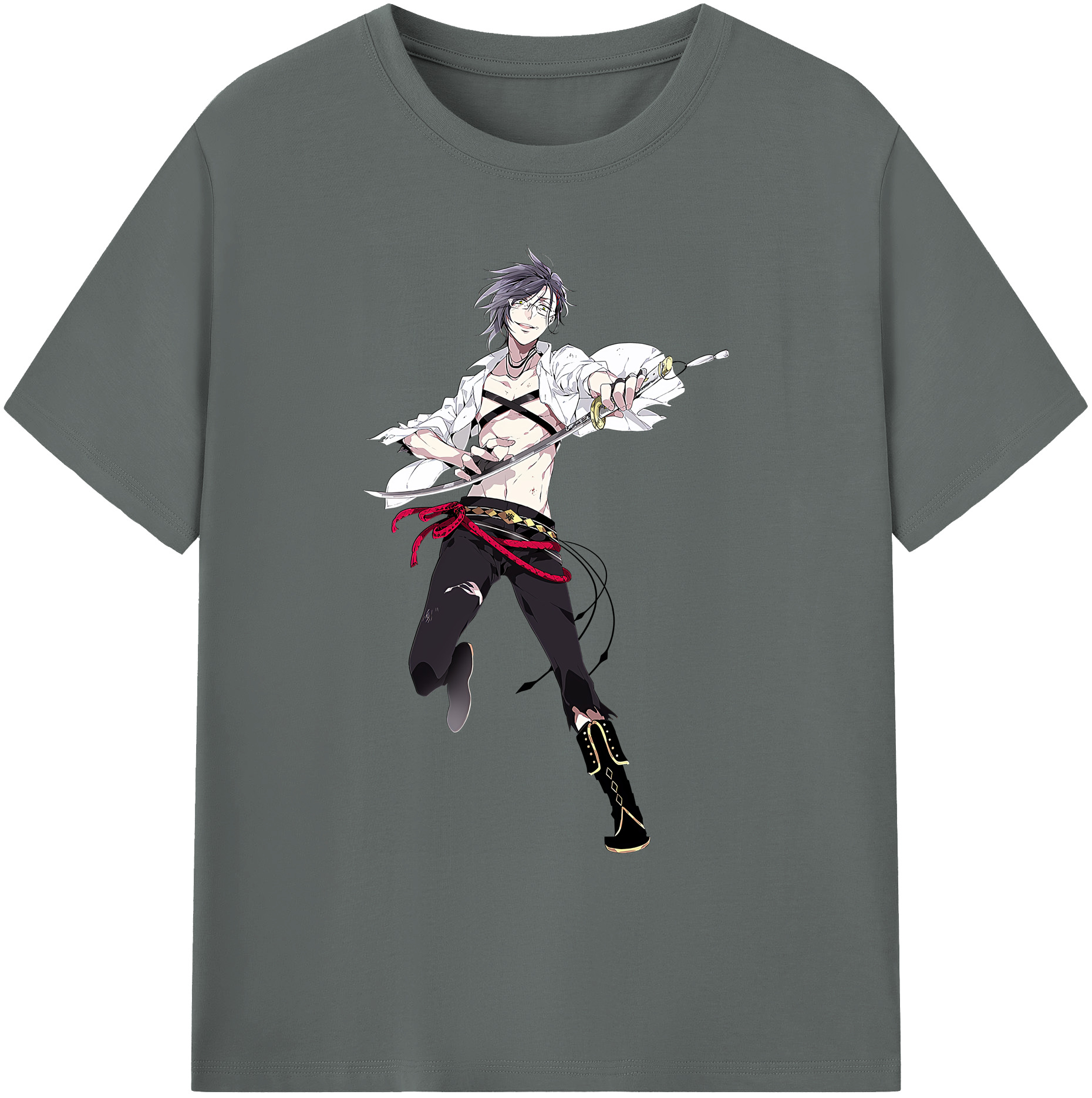 （画像用） 刀剣乱舞 Touken Ranbu 綿100％ メンズ半袖Tシャツ｜肌触りやわらか＆通気性